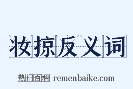 妆掠反义词是什么意思的图片